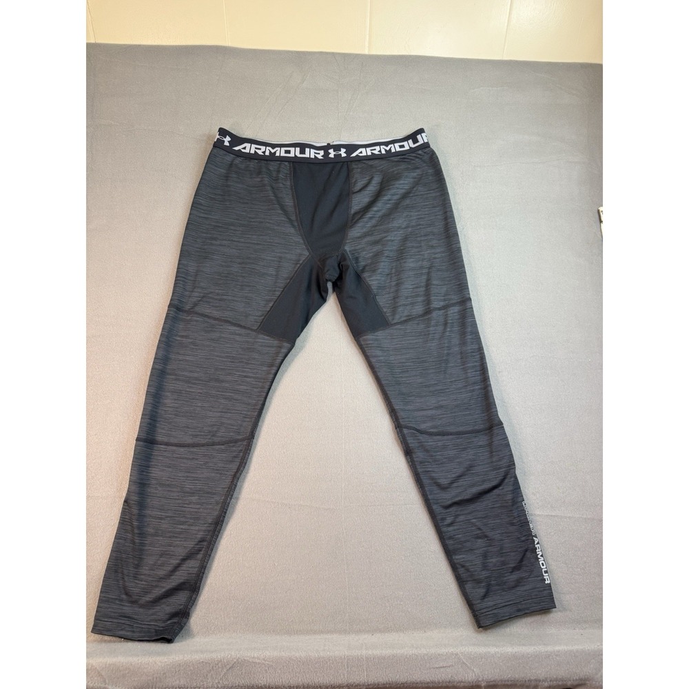 Under Armour Gray/Black Compression Leggings Men's Large Tag Missing